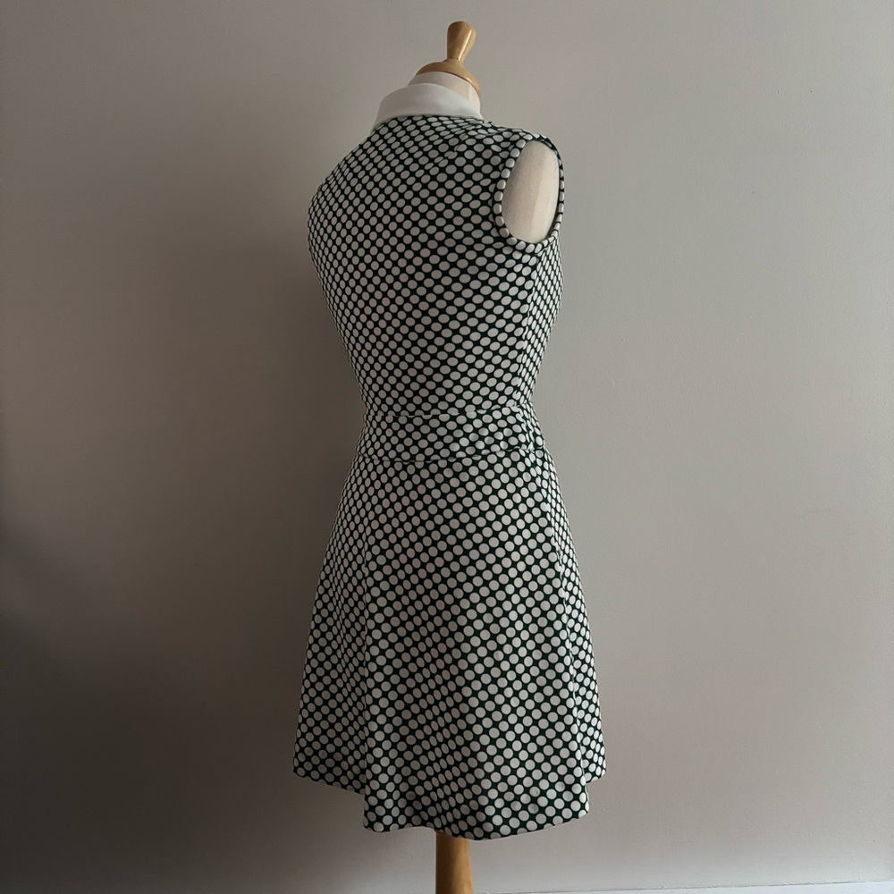 Vintage Green and White Polka Dot Mini Dress - Picture 6 of 12